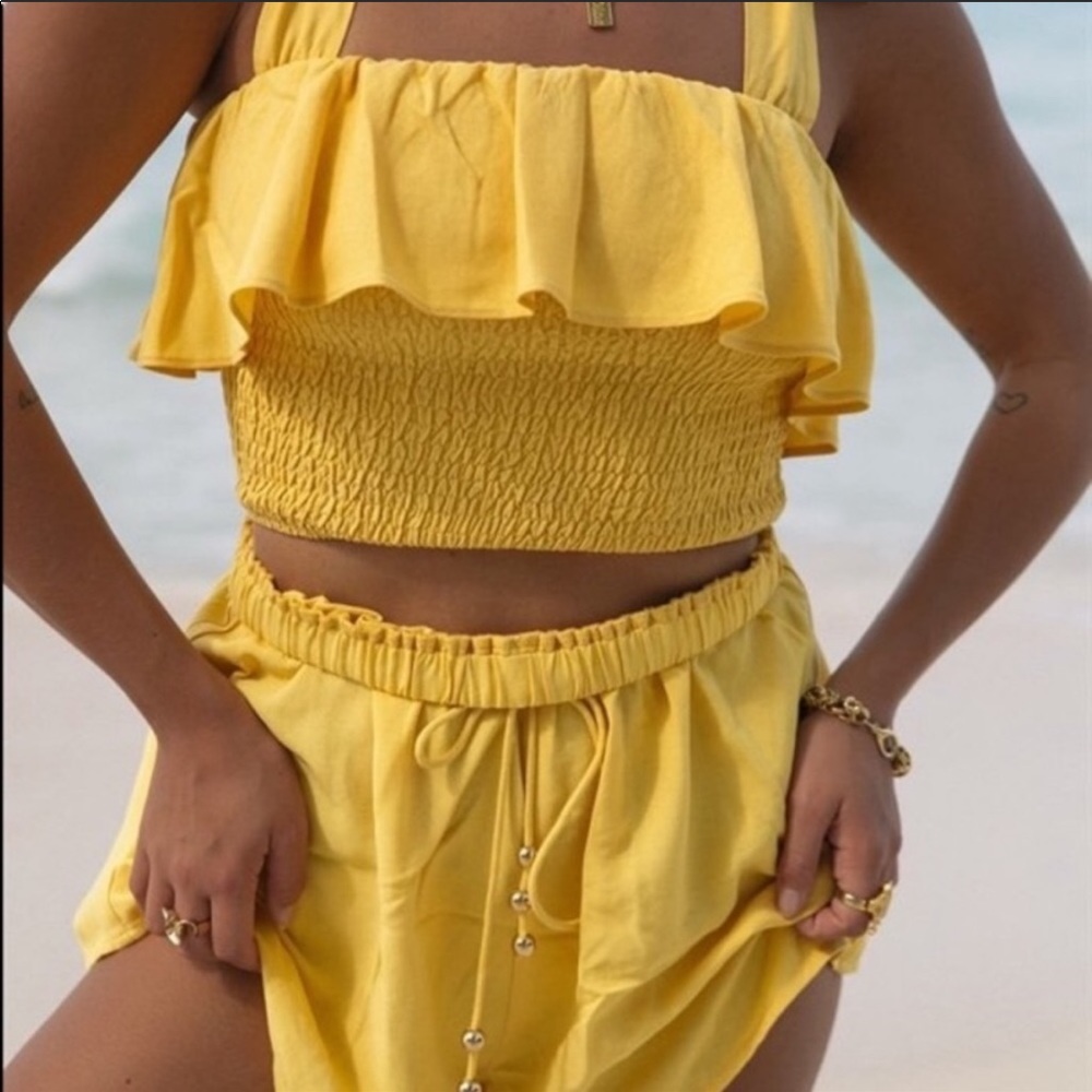 Sabo skirt yellow set